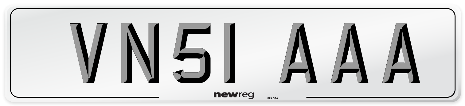 VN51 AAA Number Plate from New Reg
